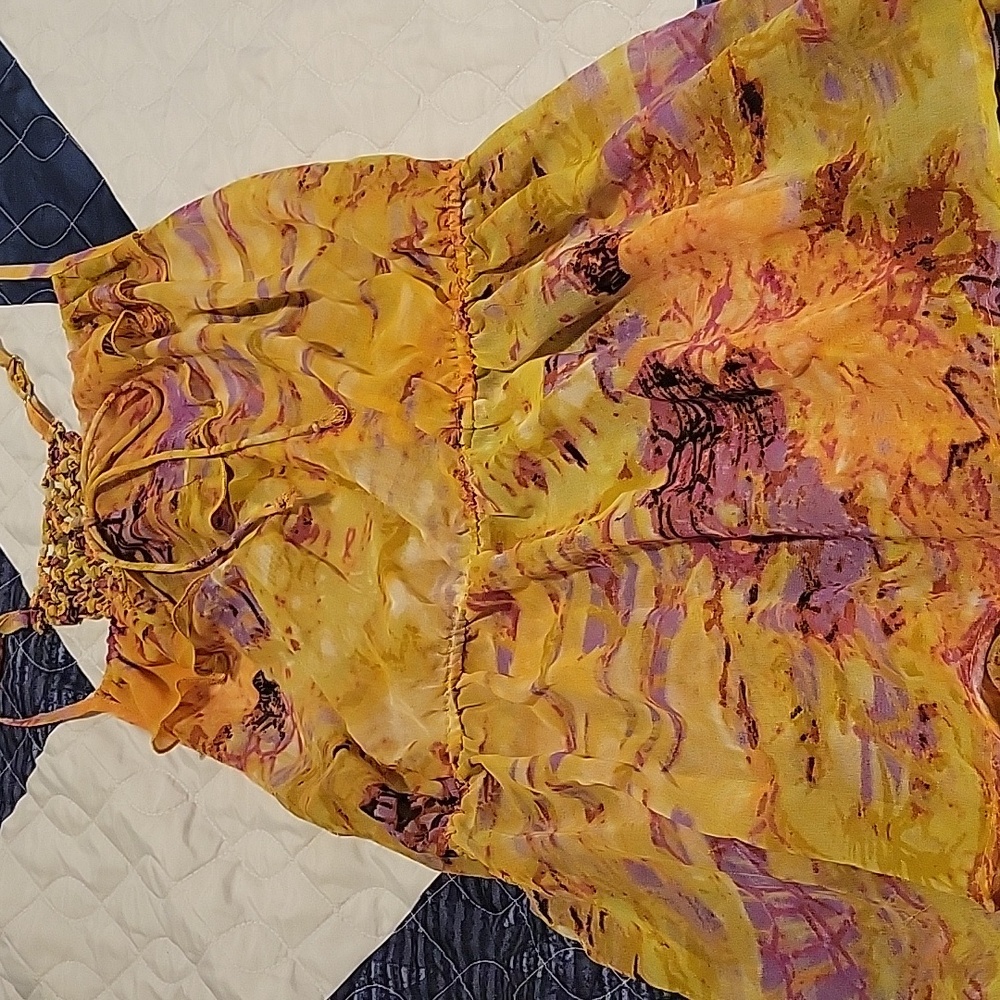 Daytrip Peplum Spaghetti Strap Top Sz Large